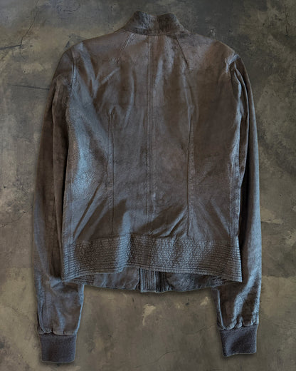 RICK OWENS SS2008 'CREATCH' STUDDED BLISTERED LAMB INTARSIA