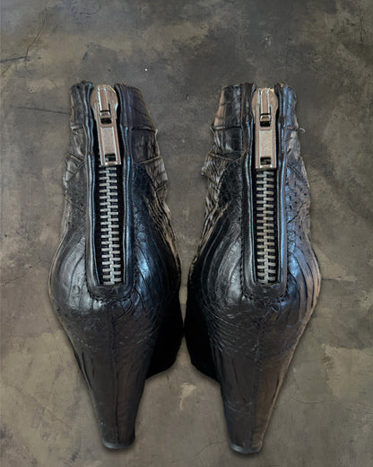 RICK OWENS PYTHON MUMMY WEDGES
