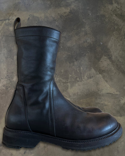 RICK OWENS ARMY CREEPER ZIP UP BOOTS