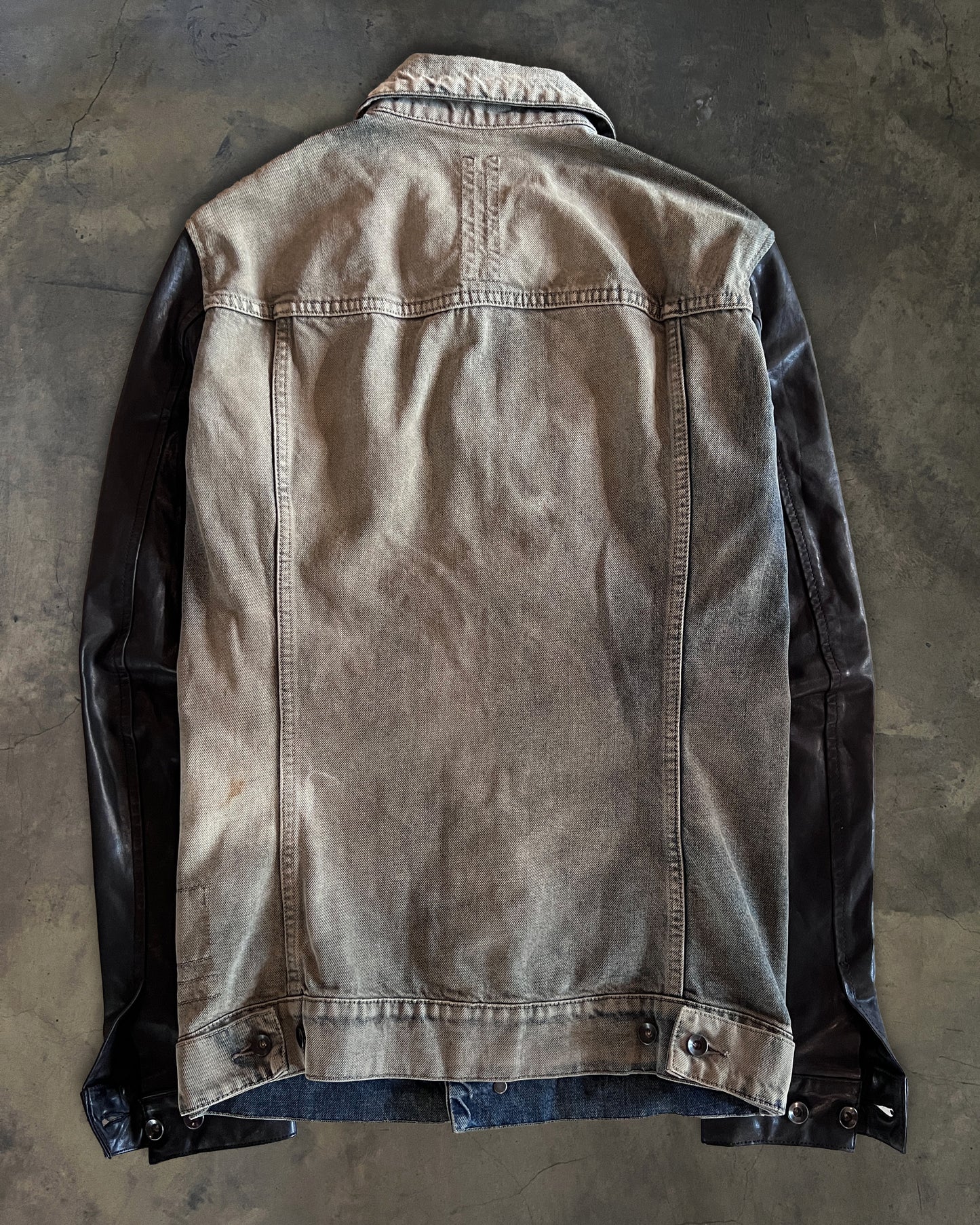 RICK OWENS DRKSHDW SS2012 "NASKA"  MINERAL LEATHER TRUCKER JACKET