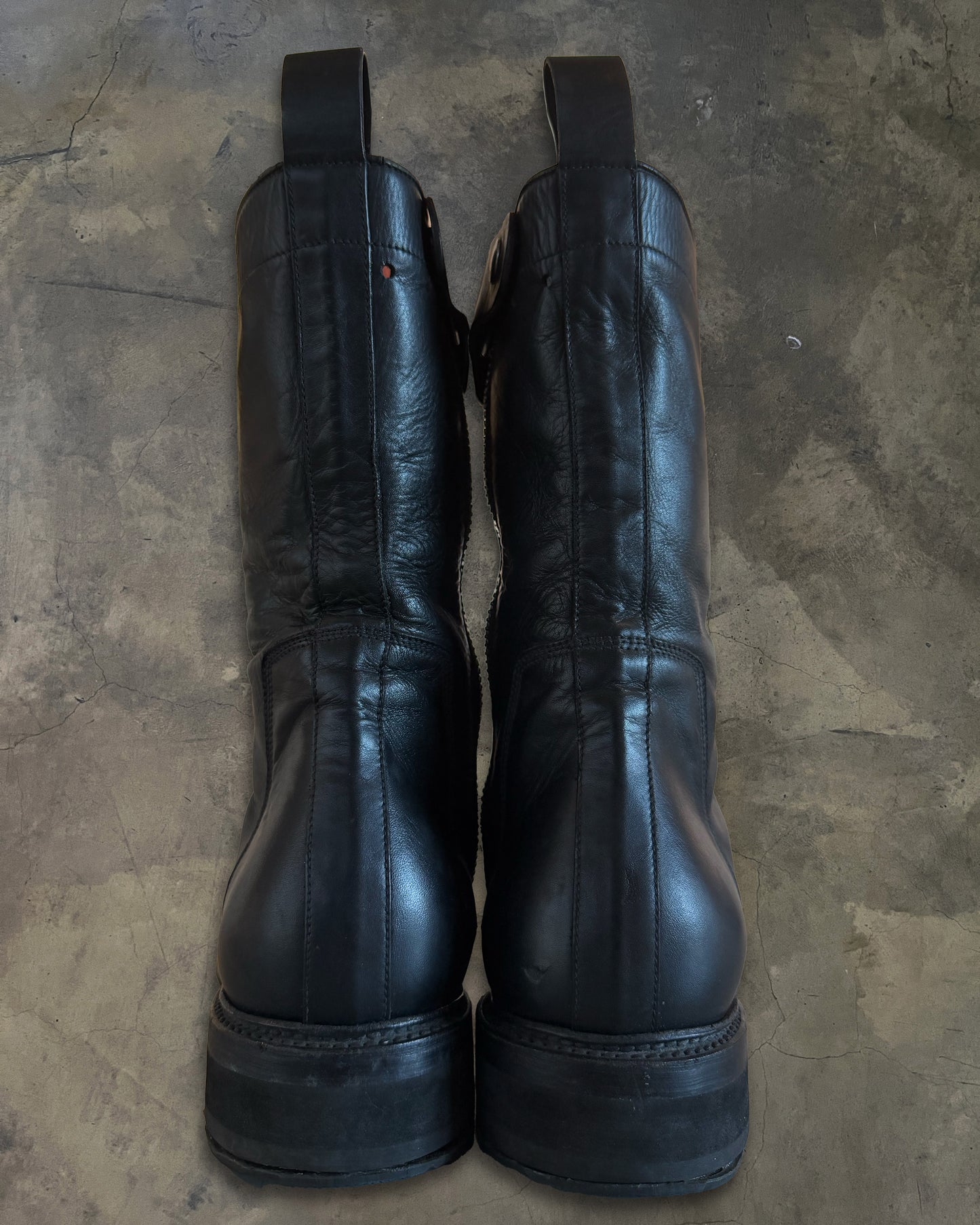 RICK OWENS ARMY CREEPER ZIP UP BOOTS