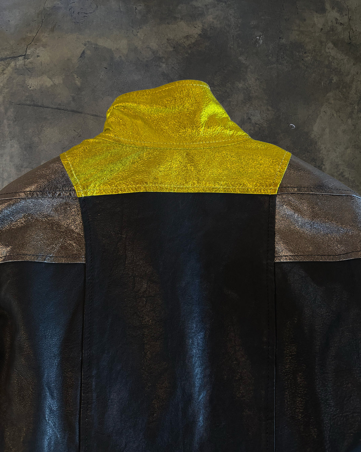 RICK OWENS SS2009 STRUTTER TRI COLOUR BIKER JACKET