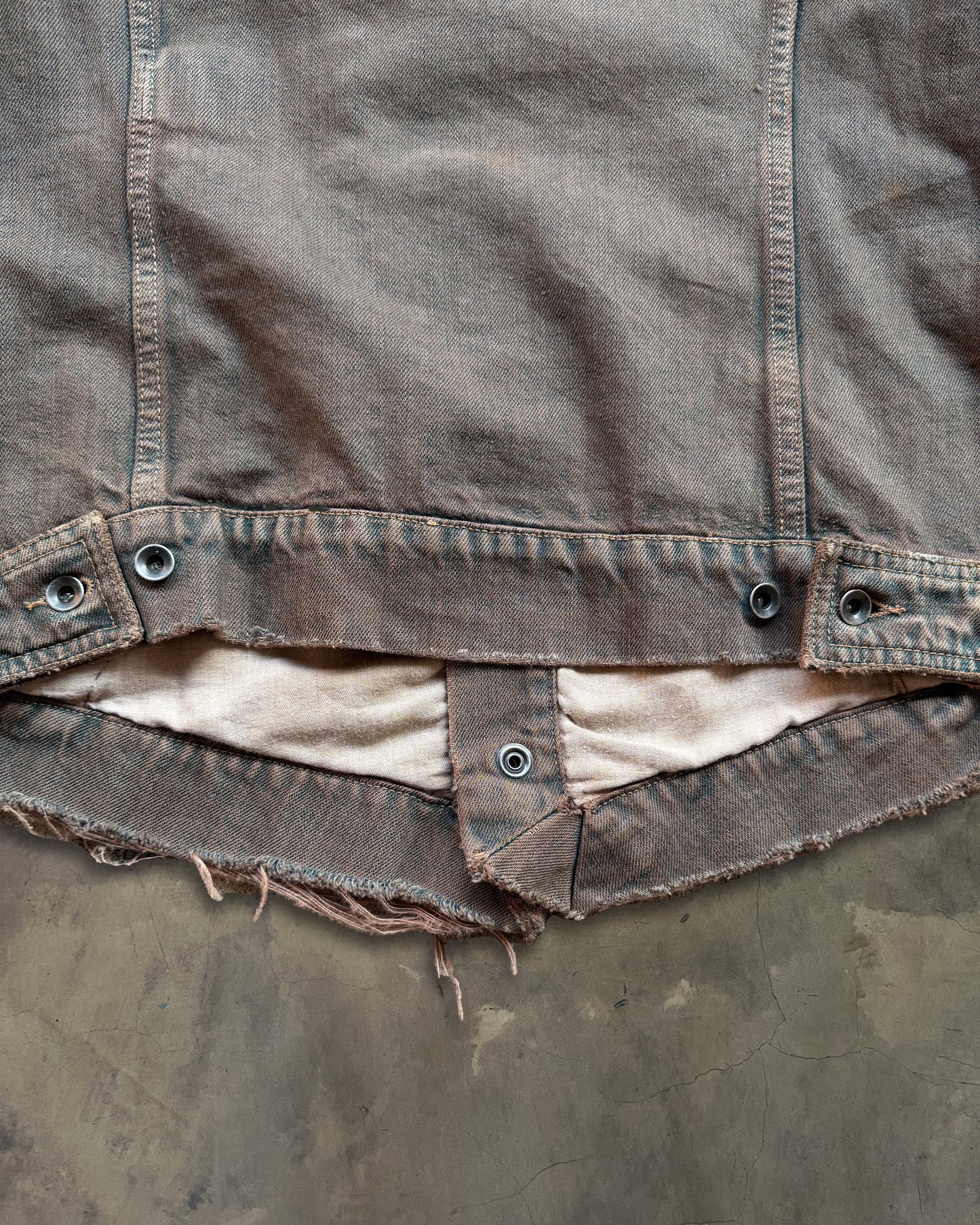 RICK OWENS FW2006 "DUSTULATOR" DRKSHDW TRUCKER JACKET