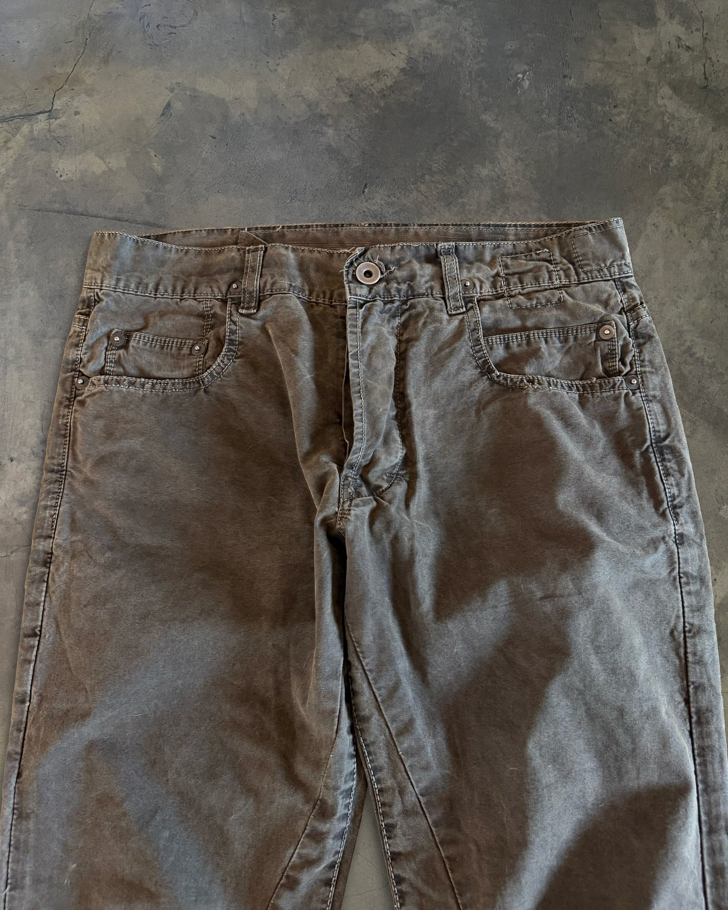 RICK OWENS DRKSHDW FW2007 MOLESKIN ASH WASH DETROITS