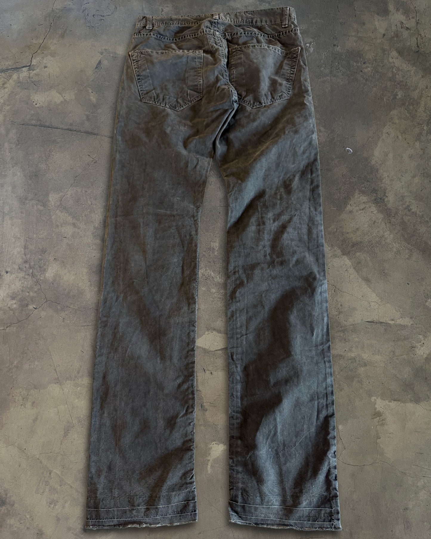 RICK OWENS DRKSHDW FW2007 MOLESKIN ASH WASH DETROITS