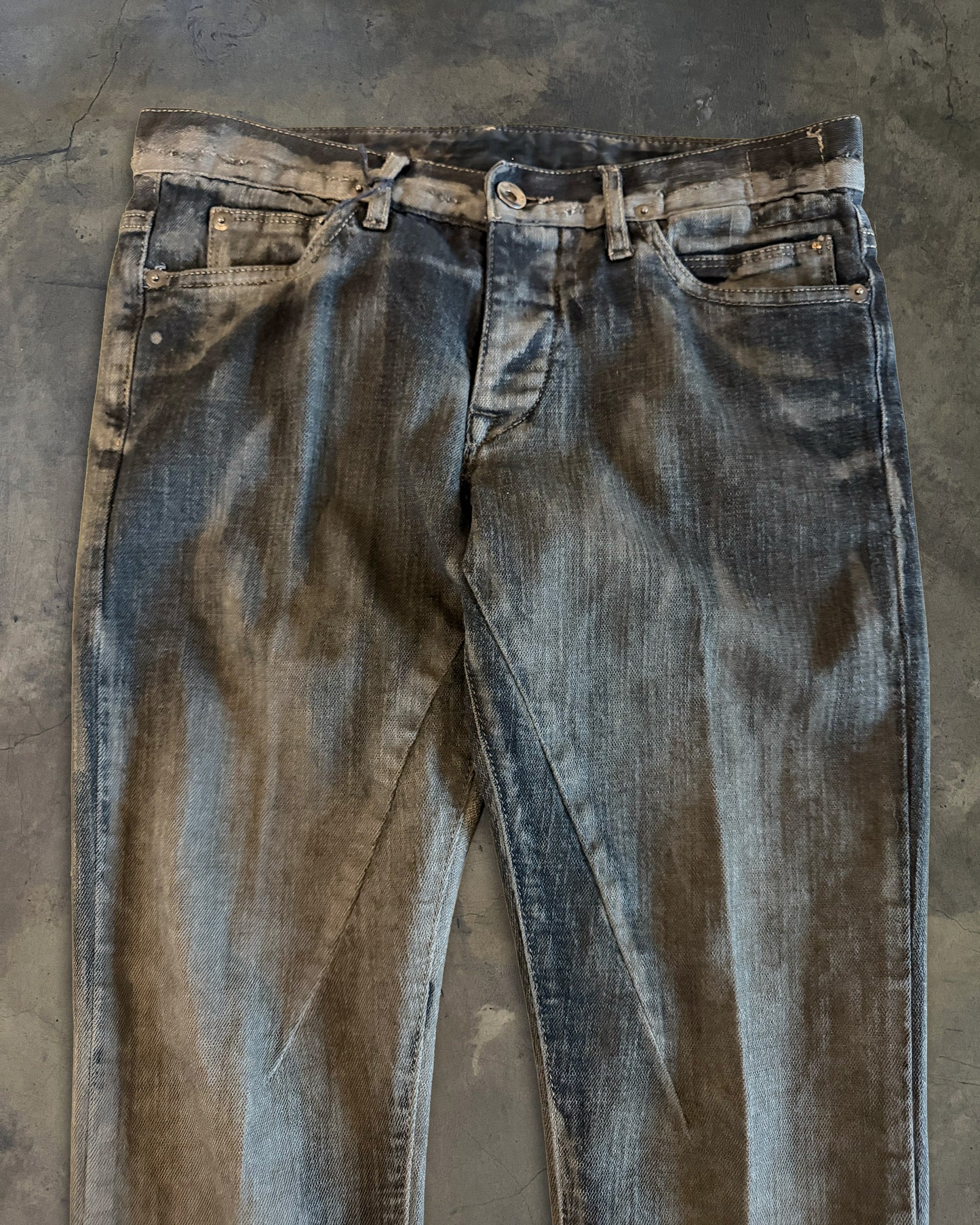 RICK OWENS DRKSHDW HOGWASH DETROIT CUT DENIM