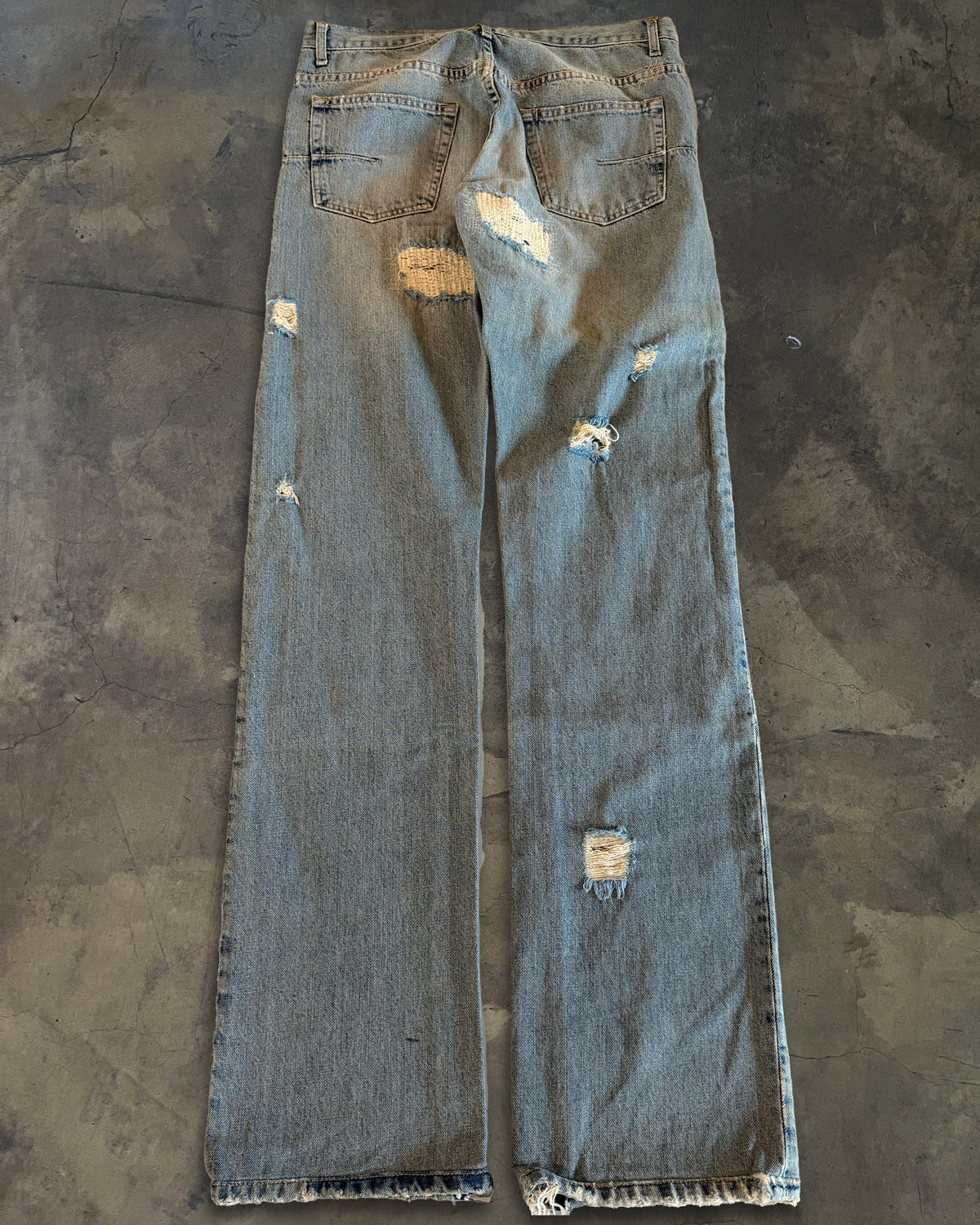 DIOR HOMME SS2006 CRASH DENIM JEANS