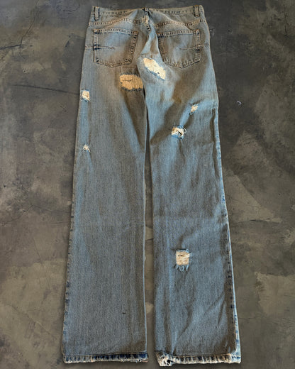 DIOR HOMME SS2006 CRASH DENIM JEANS