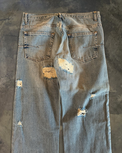 DIOR HOMME SS2006 CRASH DENIM JEANS