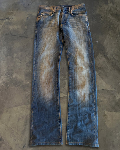 DIOR HOMME AW2005 'IN THE MORNING' STRAIGHT CUT RUST DENIM