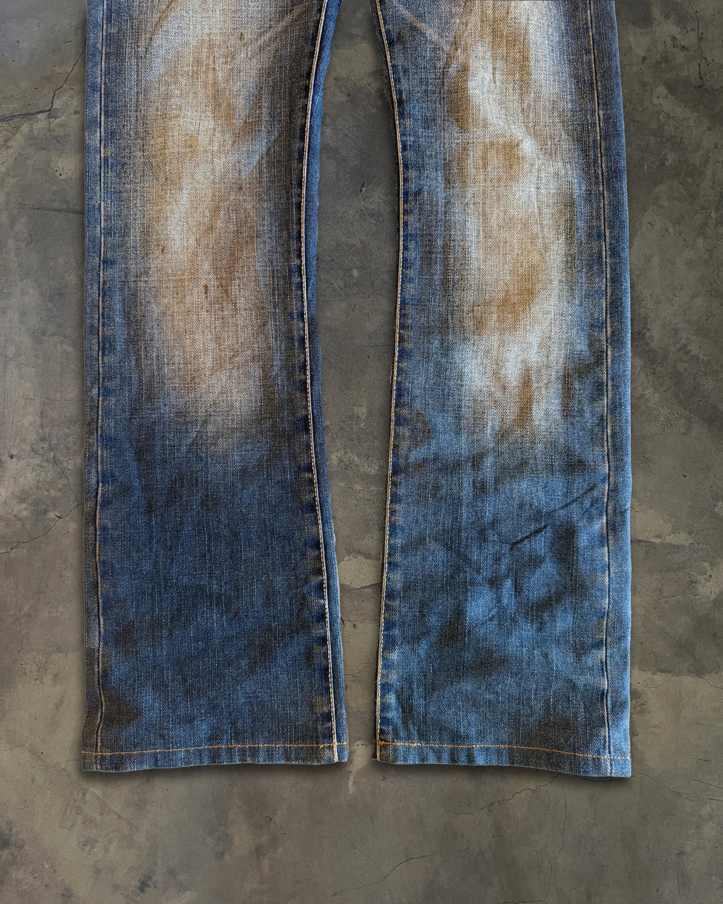DIOR HOMME AW2005 'IN THE MORNING' STRAIGHT CUT RUST DENIM