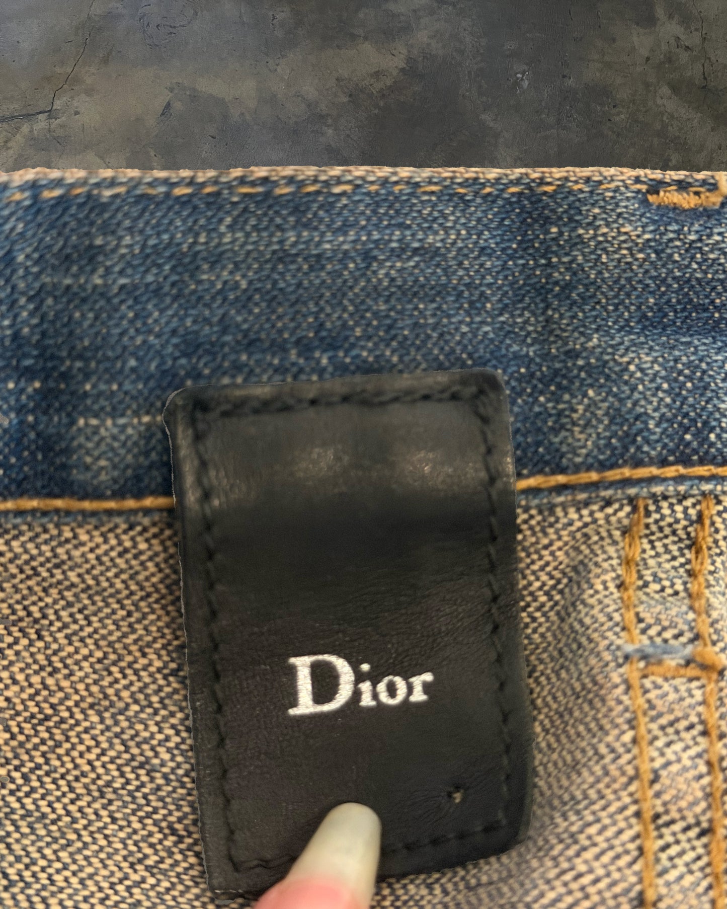 DIOR HOMME AW2005 'IN THE MORNING' STRAIGHT CUT RUST DENIM