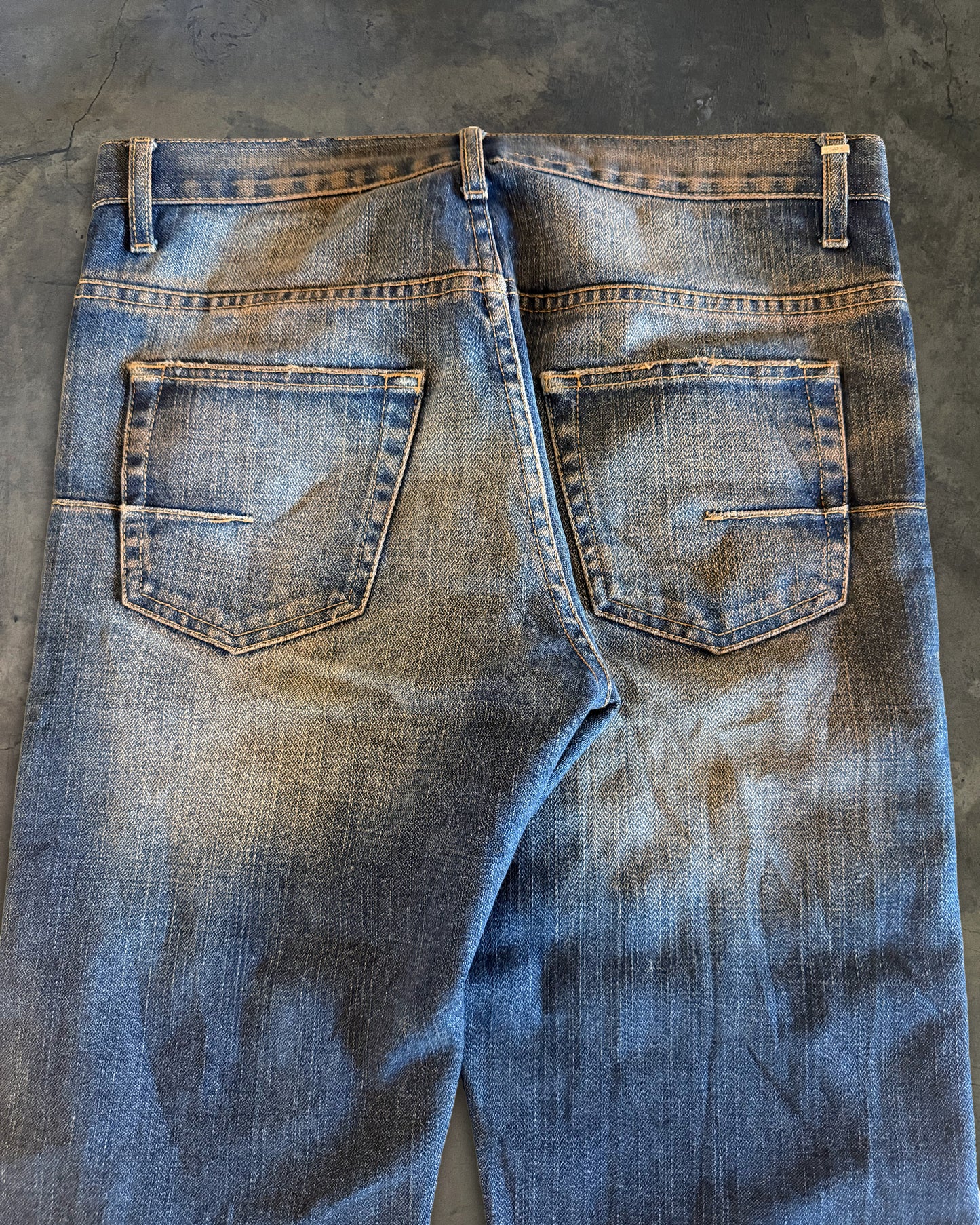 DIOR HOMME AW2005 'IN THE MORNING' STRAIGHT CUT RUST DENIM