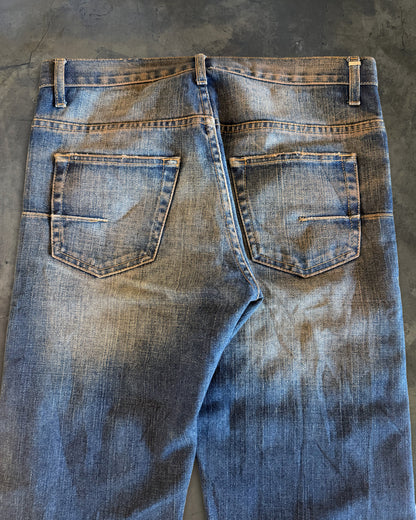 DIOR HOMME AW2005 'IN THE MORNING' STRAIGHT CUT RUST DENIM