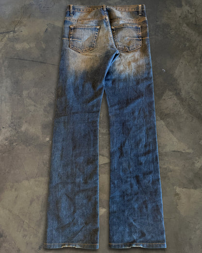 DIOR HOMME AW2005 'IN THE MORNING' STRAIGHT CUT RUST DENIM