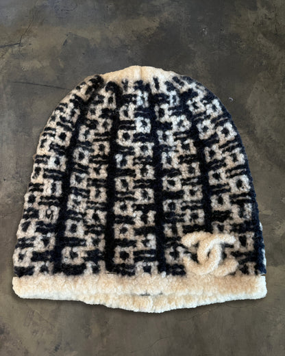 CHANEL CC SILK CASHMERE BEANIE