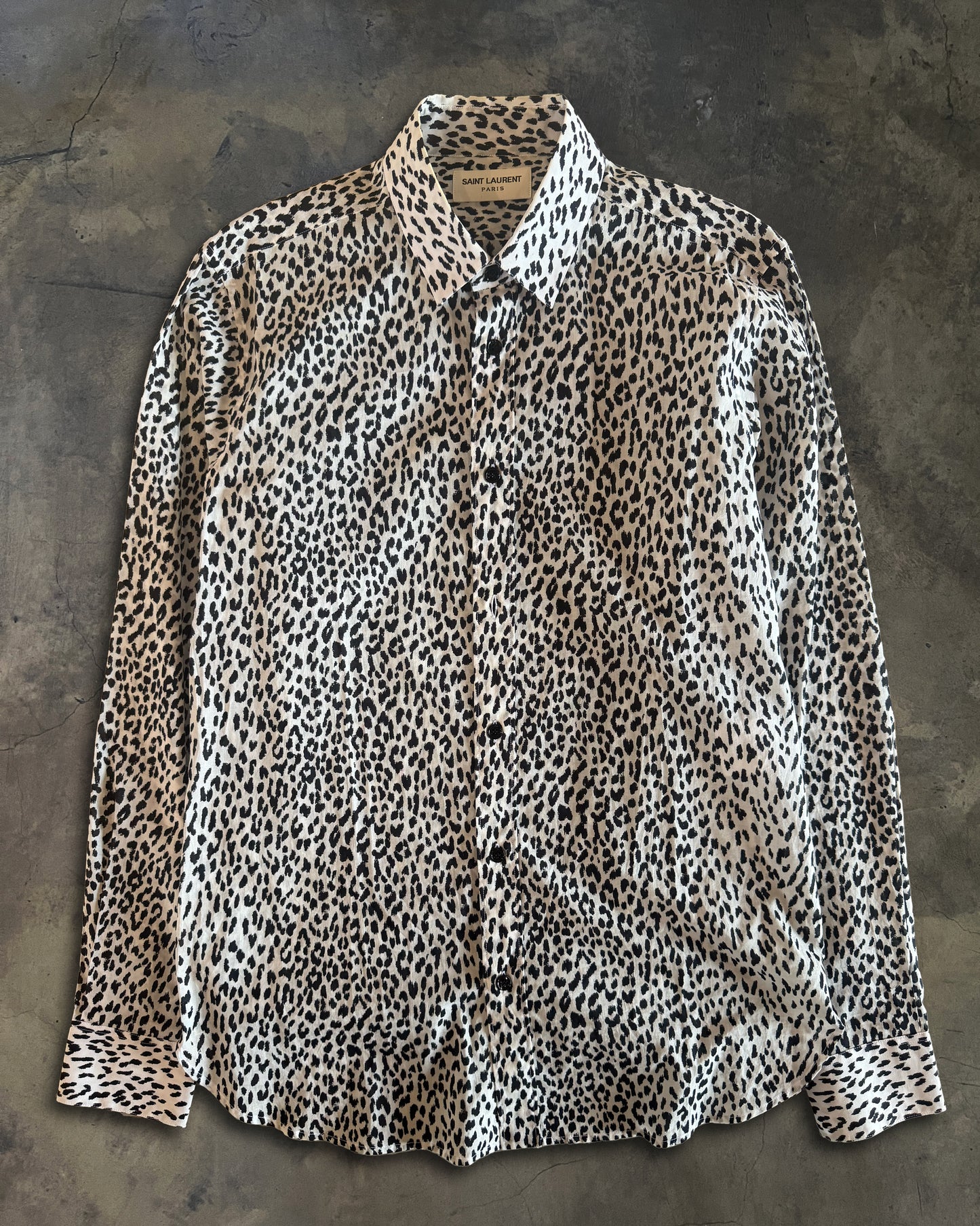 SAINT LAURENT SS2014 BABYCAT BUTTON UP