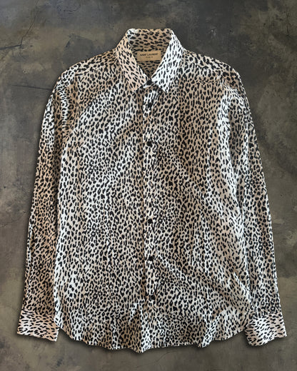 SAINT LAURENT SS2014 BABYCAT BUTTON UP