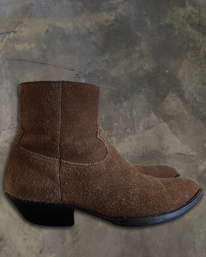 SAINT LAURENT SS2015 SANTIAG SUEDE BOOTS