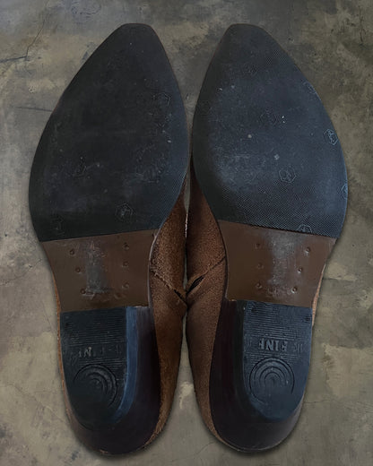 SAINT LAURENT SS2015 SANTIAG SUEDE BOOTS