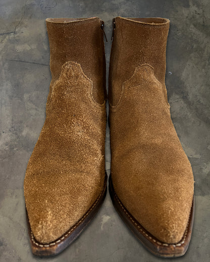 SAINT LAURENT SS2015 SANTIAG SUEDE BOOTS