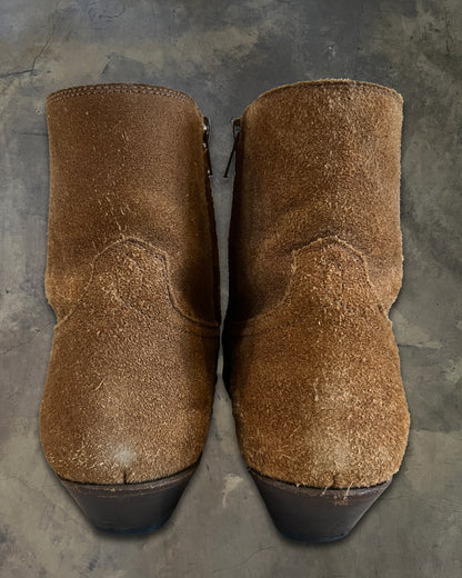 SAINT LAURENT SS2015 SANTIAG SUEDE BOOTS