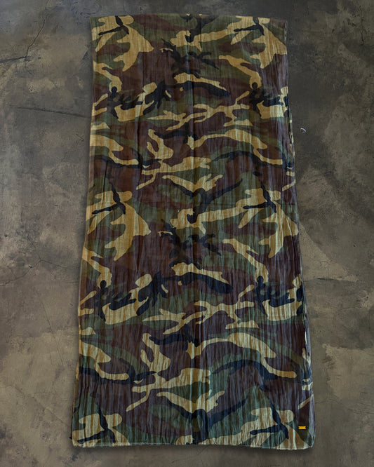 SAINT LAURENT CAMO LONG SCARF