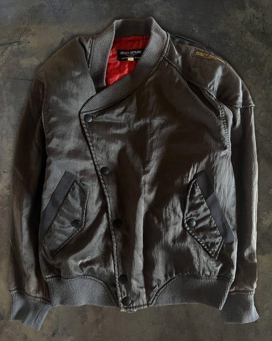 80's ISSEY MIYAKE X NISSAN "SKYLINE" ASYMMETRICAL BOMBER JACKET