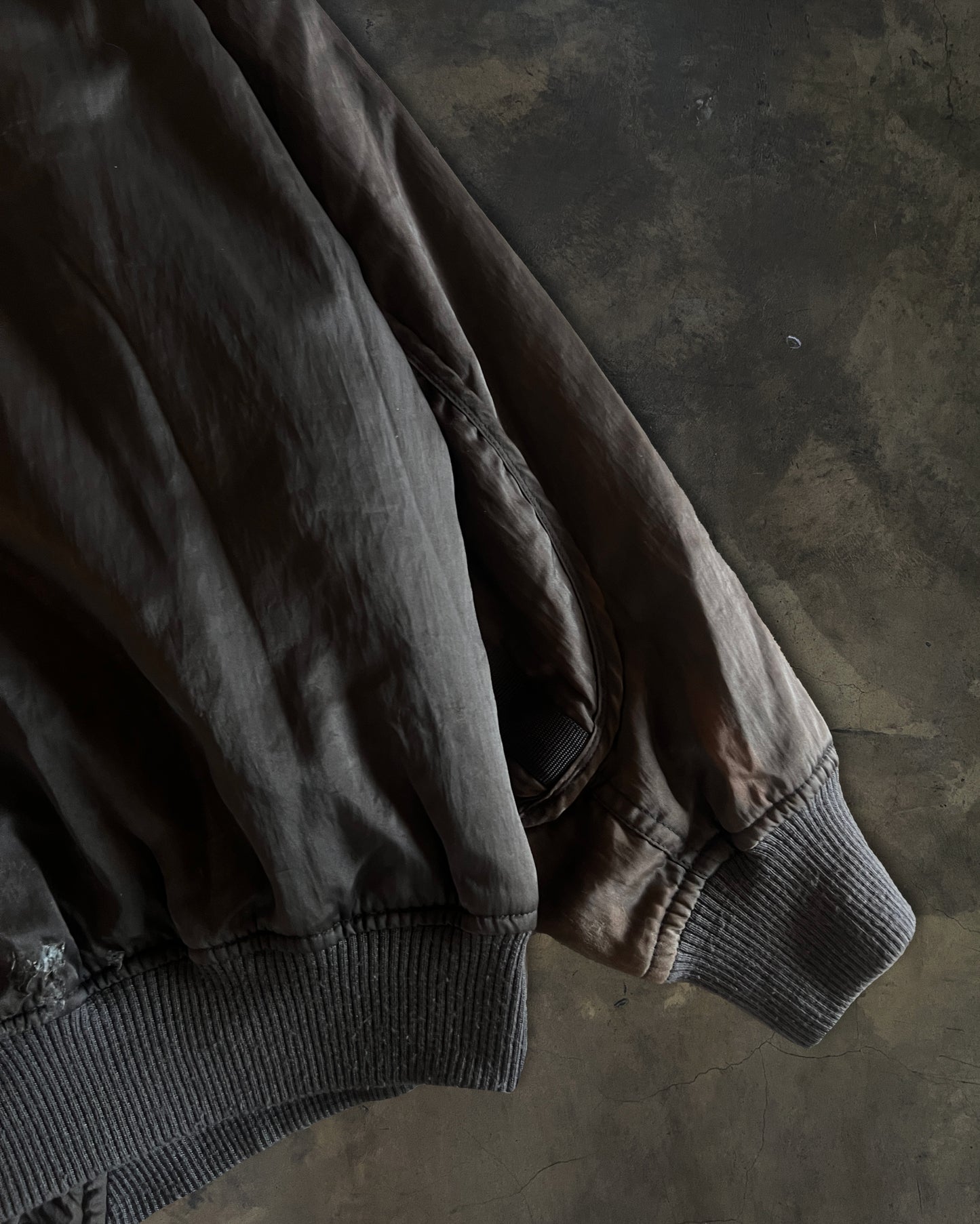 80's ISSEY MIYAKE X NISSAN "SKYLINE" ASYMMETRICAL BOMBER JACKET