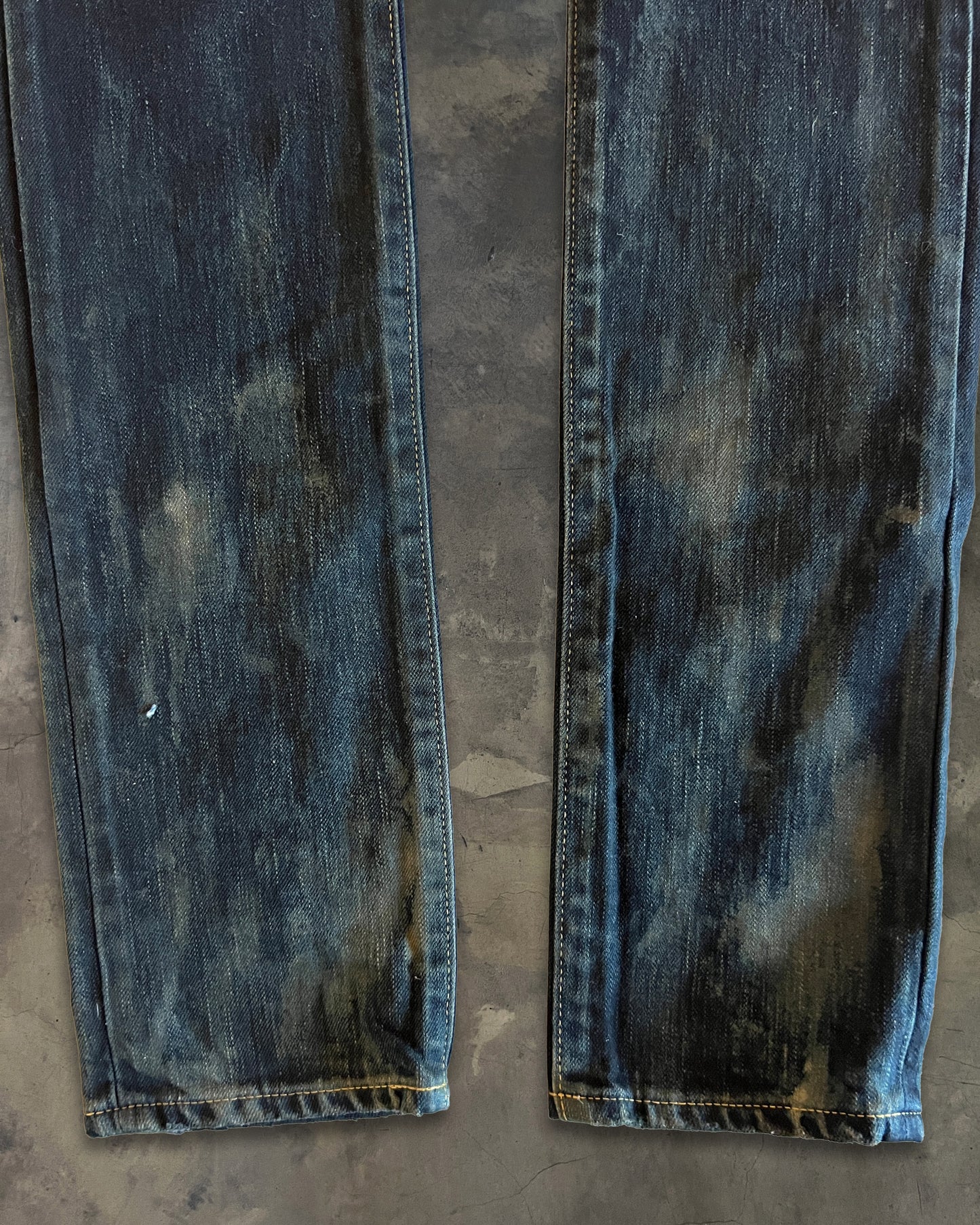 SAINT LAURENT 2016 OIL STAINED DENIM