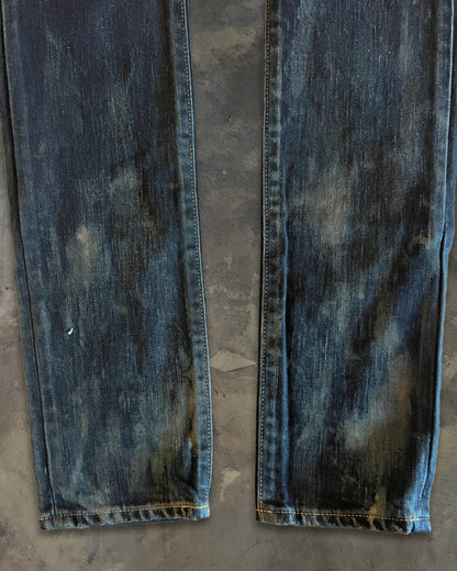 SAINT LAURENT 2016 OIL STAINED DENIM