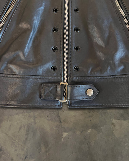 SAINT LAURENT SS2014 RUNWAY STUDDED LEATHER JACKET