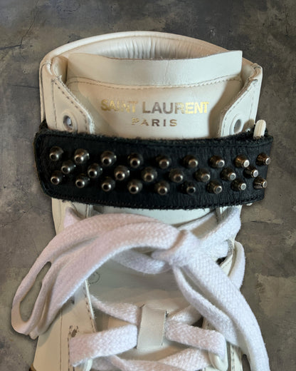 SAINT LAURENT AW2014 SL/14H STUDDED LEOPARD HIGH TOPS