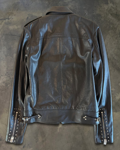 SAINT LAURENT SS2014 RUNWAY STUDDED LEATHER JACKET