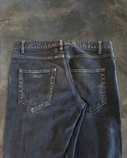 SAINT LAURENT FW2014 RUNWAY OIL STAIN JEANS