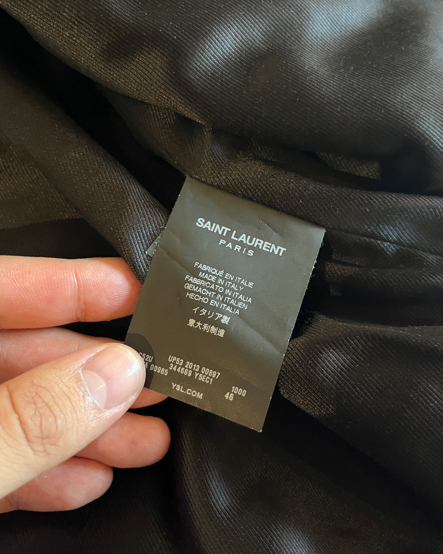 SAINT LAURENT SS2014 RUNWAY STUDDED LEATHER JACKET