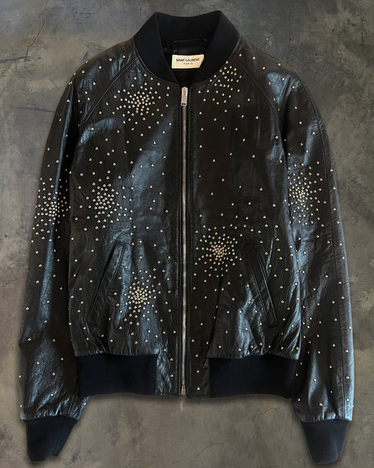 SAINT LAURENT FW2016 RIVET FIREWORKS LEATHER JACKET