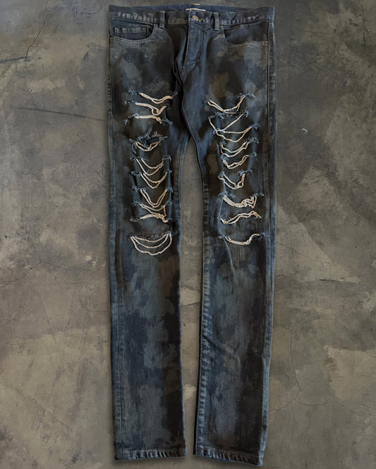 SAINT LAURENT RUNWAY AW2013 CHAIN CRASH DENIM