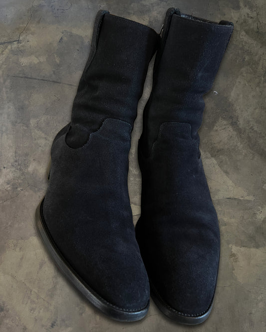 SAINT LAURENT FW2013 SUEDE COWBOY BOOTS