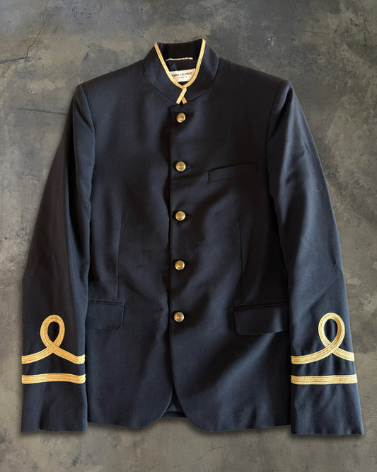 SAINT LAURENT SS2015 GOLDEN LINE CHINESE TUNIC JACKET
