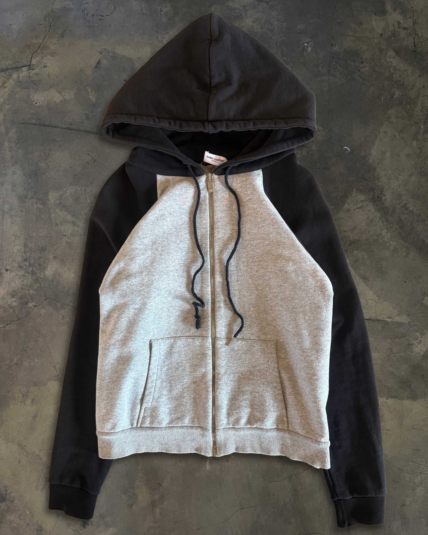 SAINT LAURENT SS2013 RAGLAN TWO TONE HOODIE