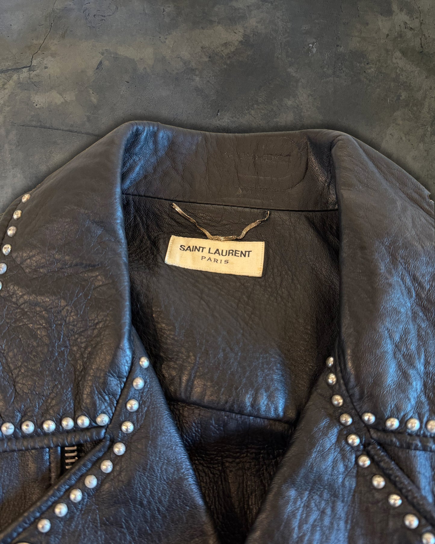 SAINT LAURENT SS2016 "SURF SOUNDS" LEATHER FRINGE JACKET