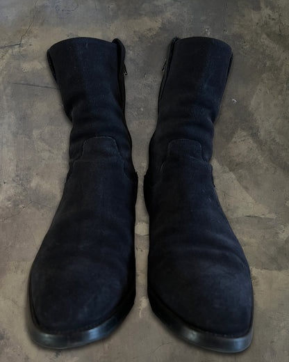 SAINT LAURENT FW2013 SUEDE COWBOY BOOTS