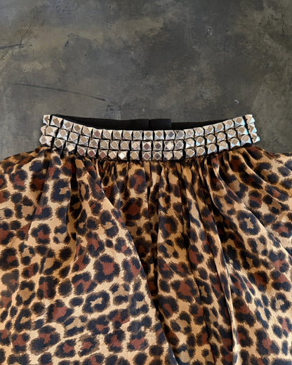 SAINT LAURENT RUNWAY FW2014 LEOPARD RUFFLED DRESS