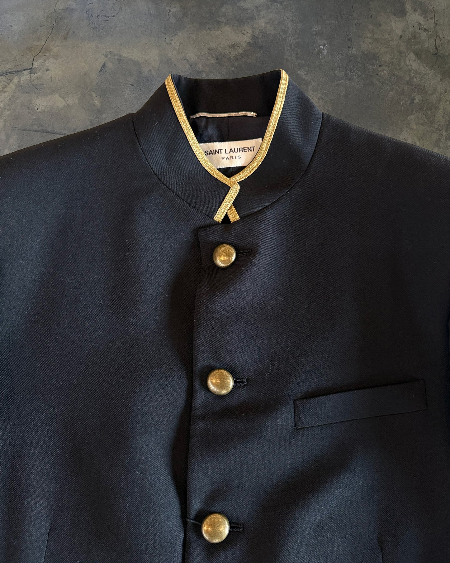SAINT LAURENT SS2015 GOLDEN LINE CHINESE TUNIC JACKET