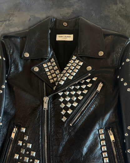 SAINT LAURENT FW2016 "PALLADIUM" STUDDED LEATHER JACKET