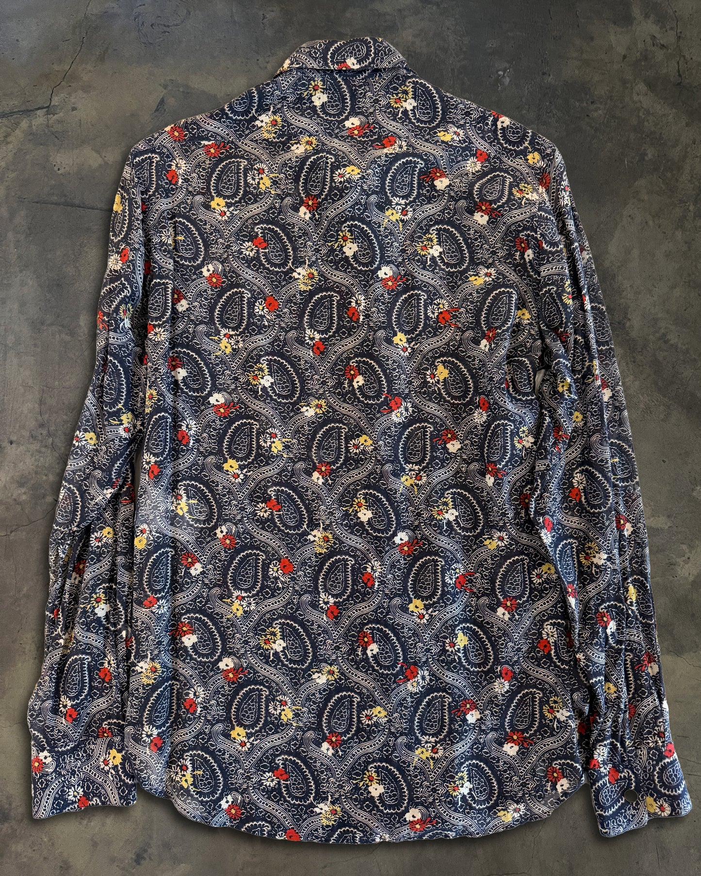 SAINT LAURENT SS2015 PSYCH ROCK PAISLEY SHIRT