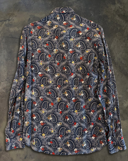 SAINT LAURENT SS2015 PSYCH ROCK PAISLEY SHIRT