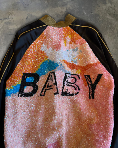 SAINT LAURENT SS2016 BABY SEQUIN SILK BOMBER