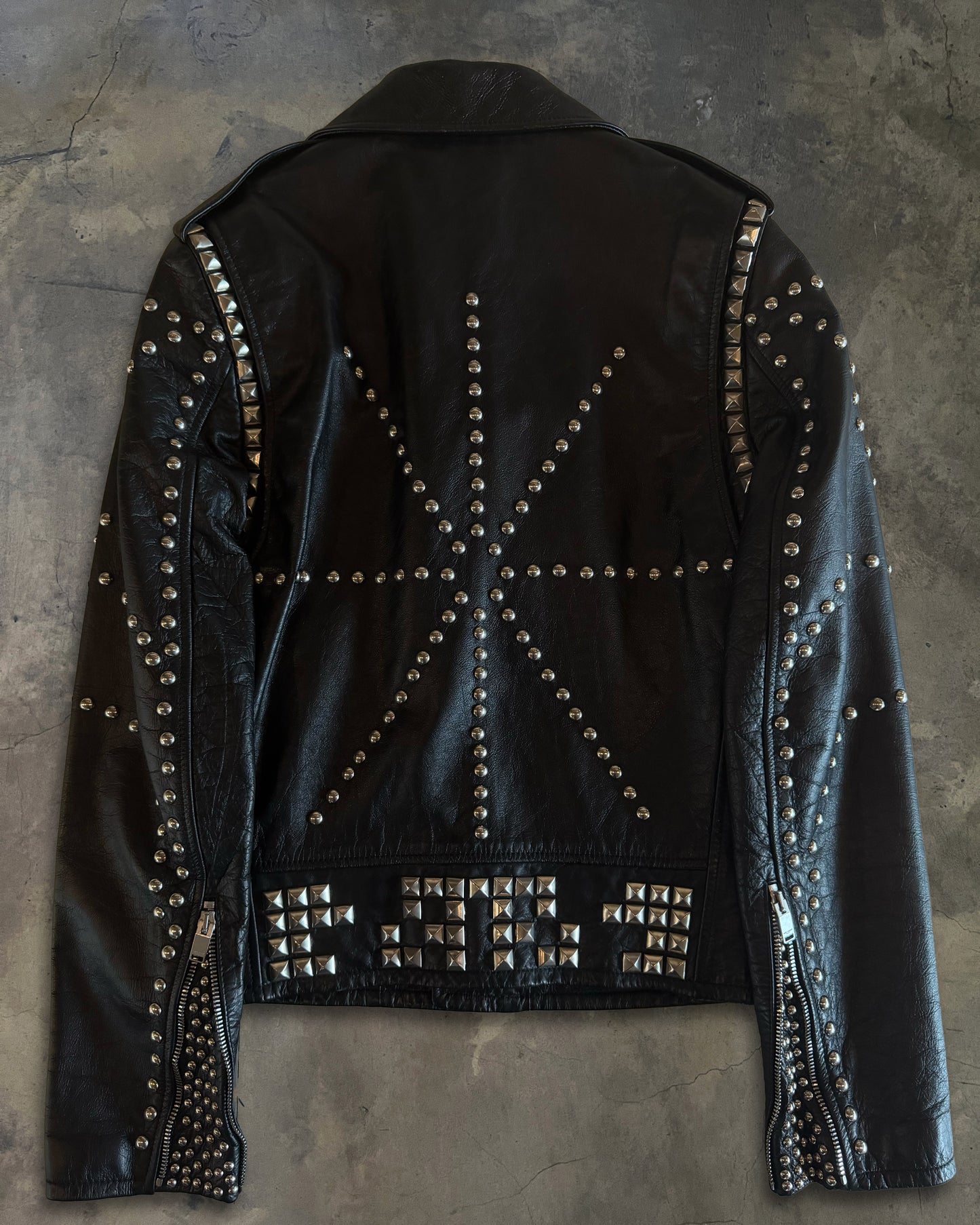 SAINT LAURENT FW2016 "PALLADIUM" STUDDED LEATHER JACKET